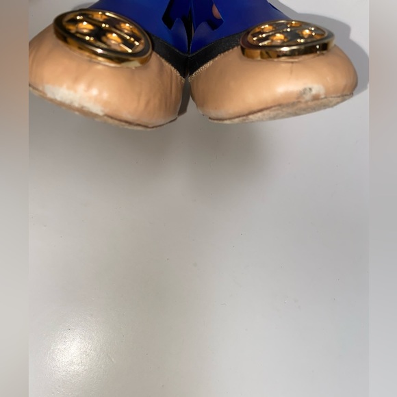 Tory Burch Tan Leather Ballet Flats With Logo Sz Women’s 7.5 M - Picture 11 of 11
